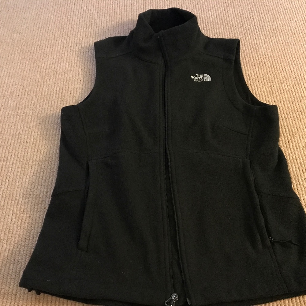 The north face black fleece vest
